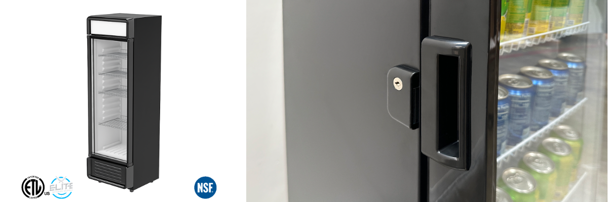 NSF Single Glass Door Commercial Refrigerator LSC-235W