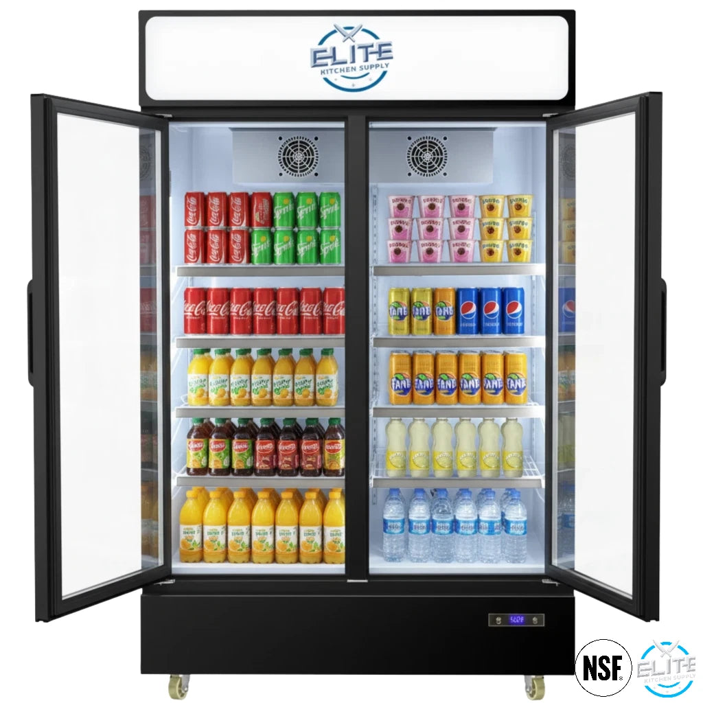 NSF 47 inches Two Glass Door Refrigerator SC-730