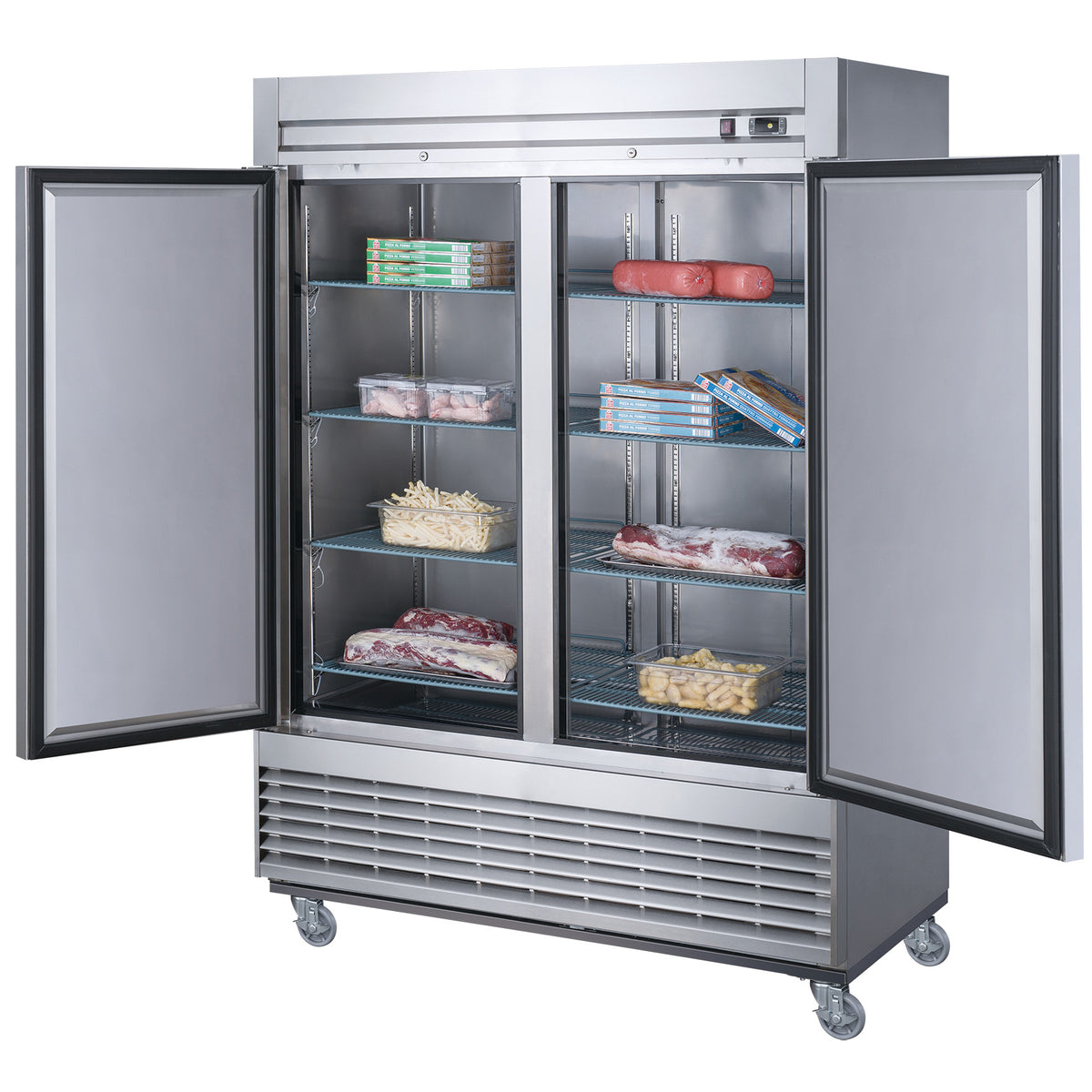 E60F 2Door Reachin Commercial Freezer Elite Kitchen Supply